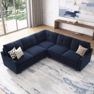 HONBAY Rivet Corner Sofa L-Shaped Sofa Couch Reversible